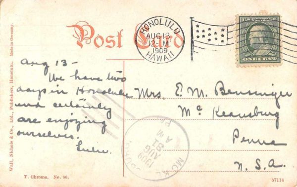 Hawaii Lava Formation Volcano Vintage Postcard JF686246 - Image 2