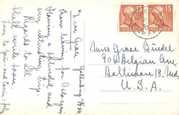 Goteborg Sweden Ostra Hamngatan Real Photo Vintage Postcard JF686251 - Image 2