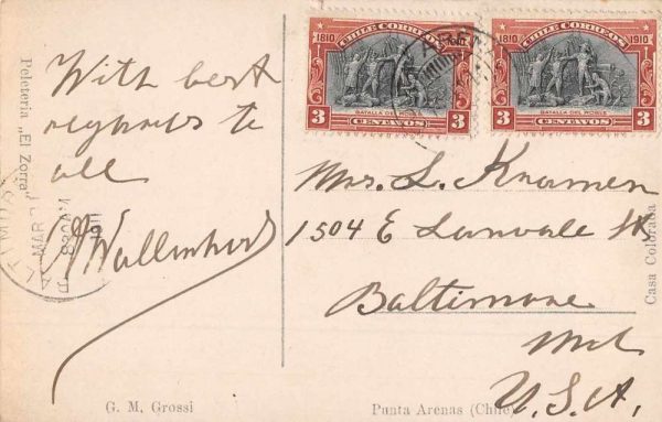 Cerro Sarmiento Punta Arenas Real Photo Vintage Postcard JF686253 - Image 2