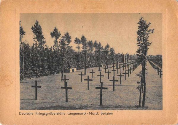 Langemarck Belgium German War Cemetery Vintage Postcard JF686260