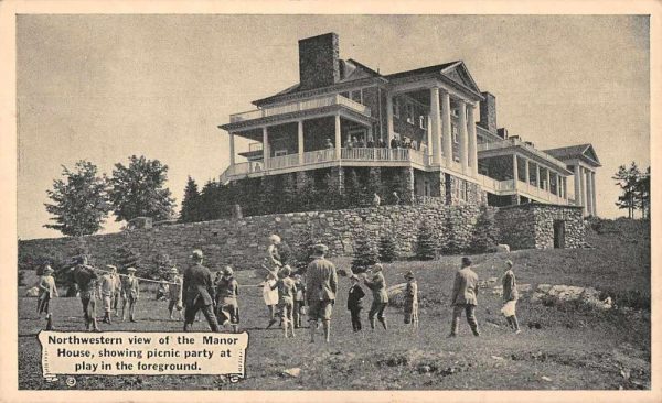 Lake Marcia New Jersey Manor House Picnic Party Vintage Postcard JF686271
