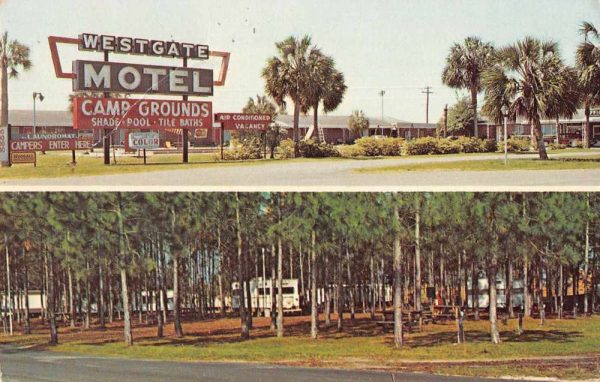 Perry Florida Westgate Motel and Campground Vintage Postcard JF686286
