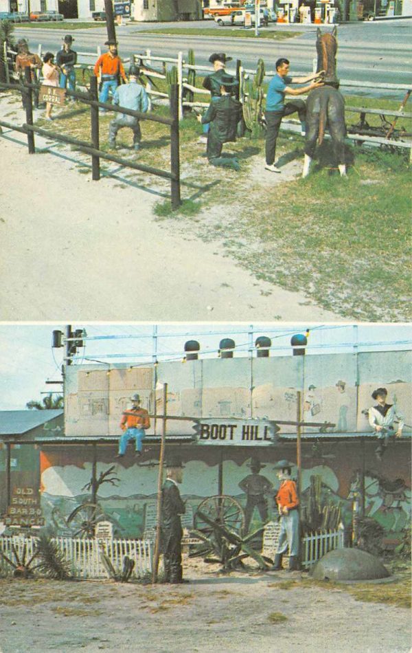 Clewiston Florida Old Bar-b-q Ranch Vintage Postcard JF686291