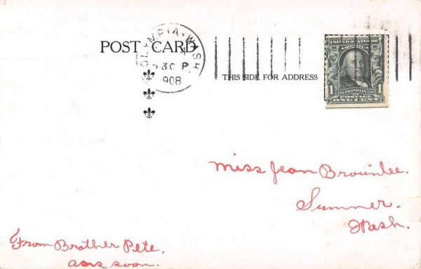 Greetings USA United States Large Letter Patriotic Ladies Postcard JF686348 - Image 2