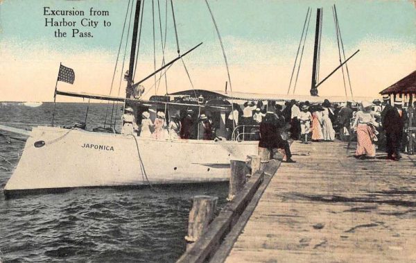 Excursion from Harbor City to The Pass Japonica Ship Vintage Postcard JF686361