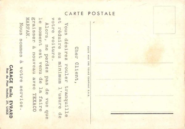 French Texaco Service Station Oiling Doll Stroller Vintage Postcard JF686367 - Image 2