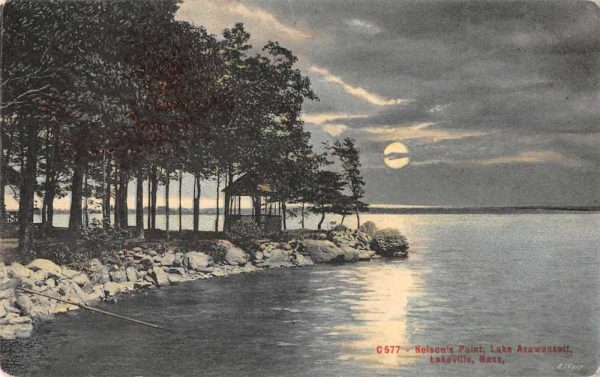 Lakesville Massachusetts Nelson's Point Lake Asswansett Postcard JF686400