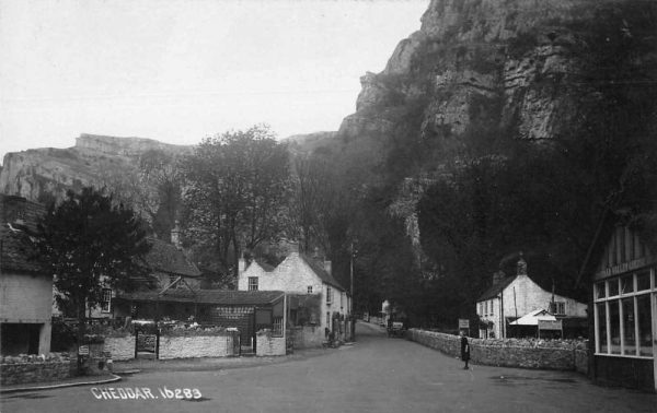 Cheddar England Street Scene Real Photo Vintage Postcard JF686504