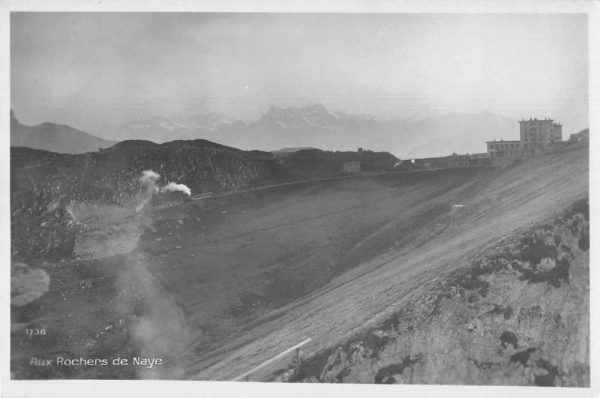 Rochers de Naye Switzerland Birds Eye View Real Photo Vintage Postcard JF686521