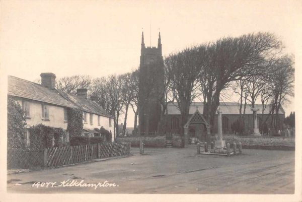 Kilkhampton England Church Real Photo Vintage Postcard JF686526