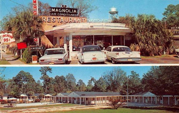 Hardeeville South Carolina Magnolia Restaurant and Motel Postcard JF686604
