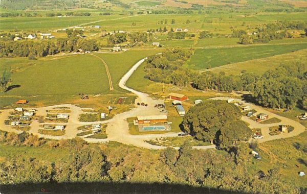 Afton Wyoming Jay Box Dot Guest Ranch Aerial View Vintage Postcard JF686646