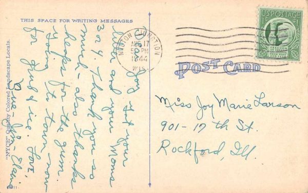 Milton Jct Wisconsin Greetings Cow Scenic Vintage Postcard JF686665 - Image 2