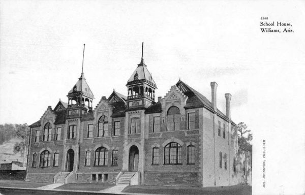 Williams Arizona School House Vintage Postcard JF686700