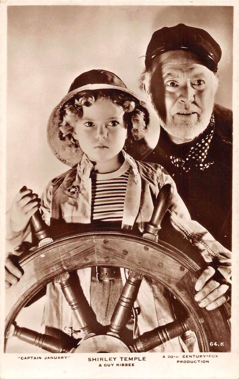 Shirley Temple Captain January Real Photo Vintage Postcard