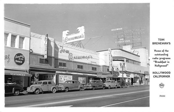 Hollywood California Tom Breneman's Frasher Real Photo Vintage Postcard JF686723