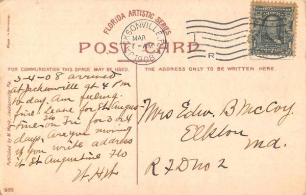 Jacksonville Florida Dixieland Park Scenic View Vintage Postcard JF686790 - Image 2