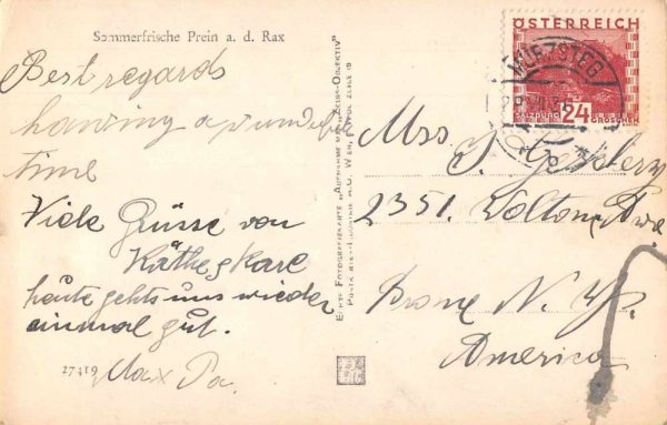 Griesleiten Austria Gasthof Oberer Eggl Real Photo Vintage Postcard JF686795 - Image 2