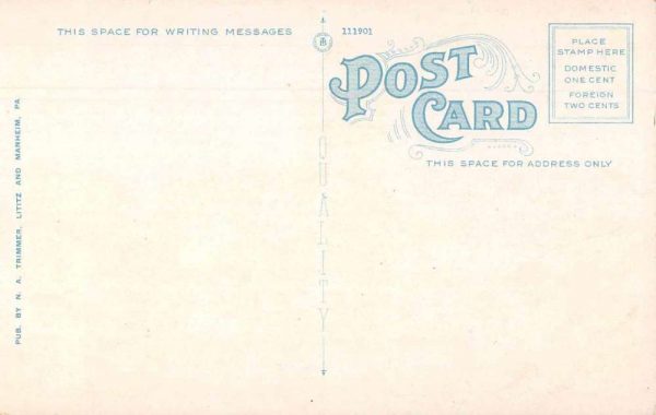 Manheim Pennsylvania Salem United Bretheren Church Vintage Postcard JF686817 - Image 2