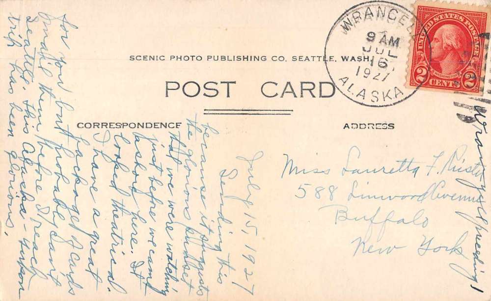 Wrangell Alaska Evening Harbor View Real Photo Postcard JF686861 - Image 2