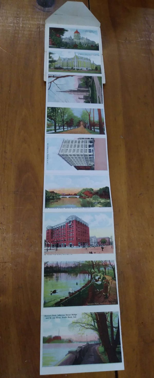 South Bend Indiana Greetings Views Vintage Postcard Folder JF686869 - Image 3