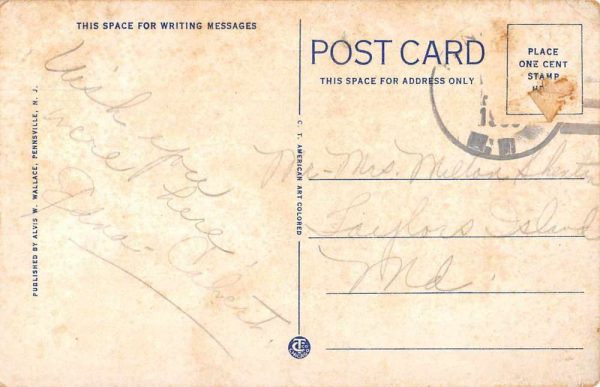 Riverview Beach New Jersey Bathing Beach Scenic View Vintage Postcard JF686894 - Image 2