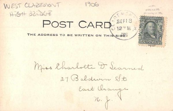 West Claremont New Hampshire Railroad High Bridge Real Photo Postcard JF686909 - Image 2