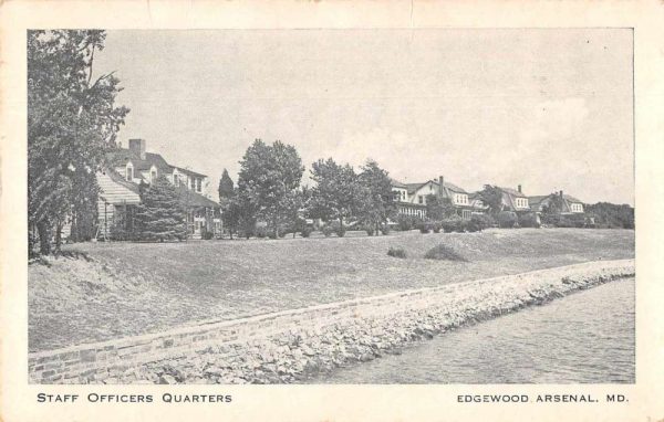Edgewood Maryland Arsenal Staff Officers Quarters Vintage Postcard JF686920