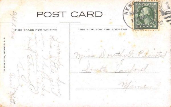 Croydon New Hampshire Coniston Mill Dam and Church Vintage Postcard JF686933 - Image 2