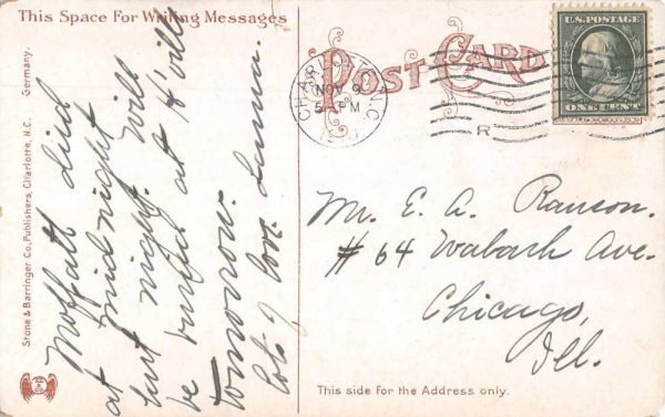 Charlotte New Carolina Elizabeth College Scenic View Vintage Postcard JF686934 - Image 2