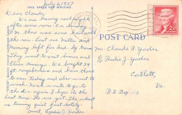 Grantsville Maryland Greetings Scenic View Vintage Postcard JF235057 - Image 2
