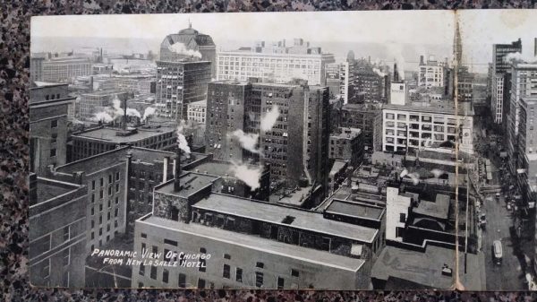 Chicago Illinois Panorama View Oversized Tri-Fold Vintage Postcard JF235073 - Image 3