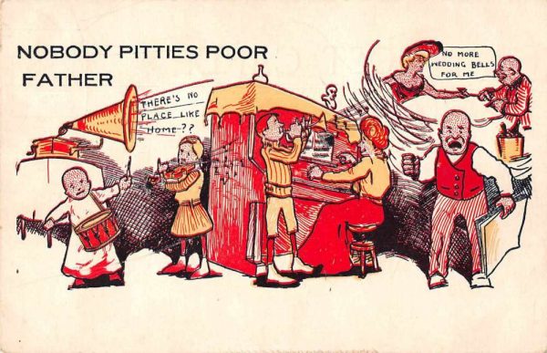 Greetings Comic "Nobody Pitties Poor Father" Vintage Postcard JF235085