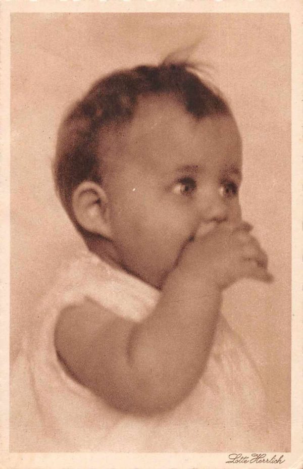 Portrait of a Baby by Lotte Herrlich Vintage Postcard JF235137