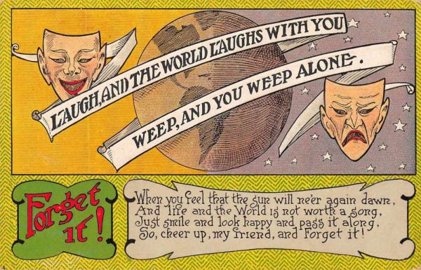 Greetings Greetings Elf Masks "Laugh and the world Laughs with you" PC JF235167