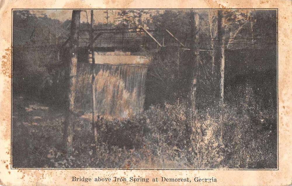 Demorest Bridge Above Iron Spring Vintage Postcard JF235220