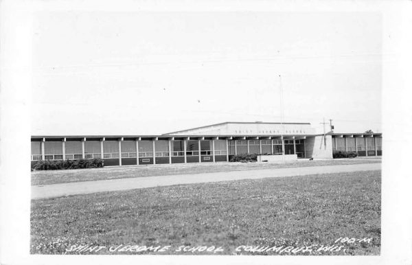 Columbus Wisconsin St Jerome School Real Photo Vintage Postcard JF235261