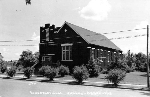 Osseo Wisconsin Congregational Church Real Photo Vintage Postcard JF235263