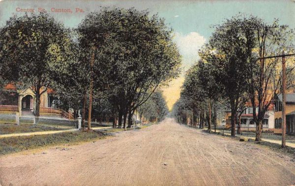 Canton Pennsylvania Center St Vintage Postcard JF235276