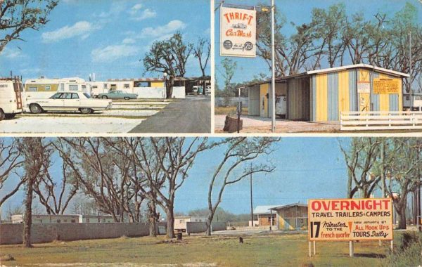 New Orleans Louisiana Travel Trailer Park Vintage Postcard JF235299