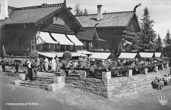 Olso Norway Frognersaeterens Restaurant Exterior Real Photo Postcard JE229922