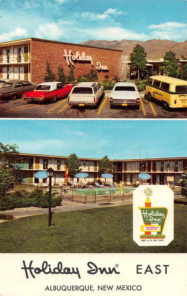 Albuqueque New Mexico Holiday Inn East Route 66 Vintage Postcard JE229928