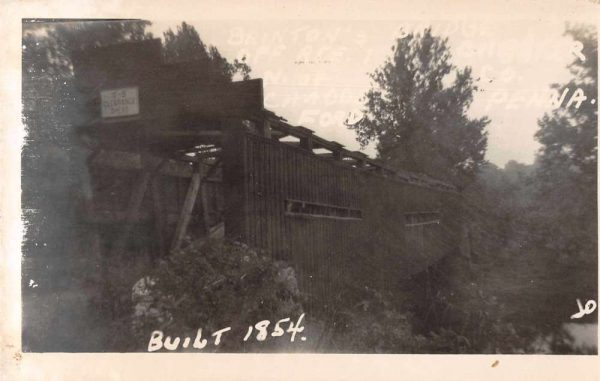 Chadsford Pennsylvania Covered Bridge Real Photo Vintage Postcard JE359037