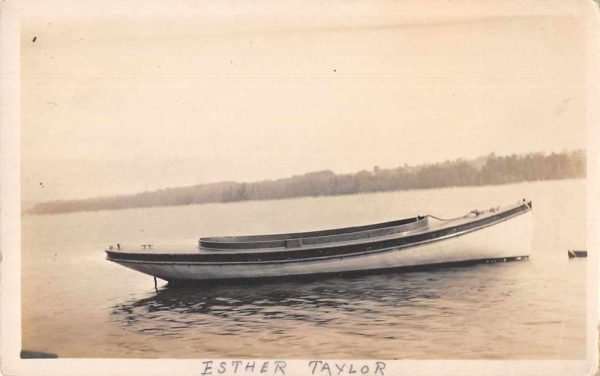 Bridgton Maine Esther Taylor Small Boat Real Photo Postcard JE359089