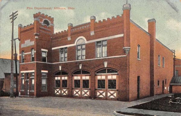 Alliance Ohio Fire Department Vintage Postcard JE359097