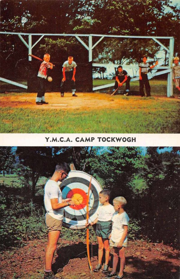Worton Maryland YMCA Camp Archery and Softball Postcard JE359116
