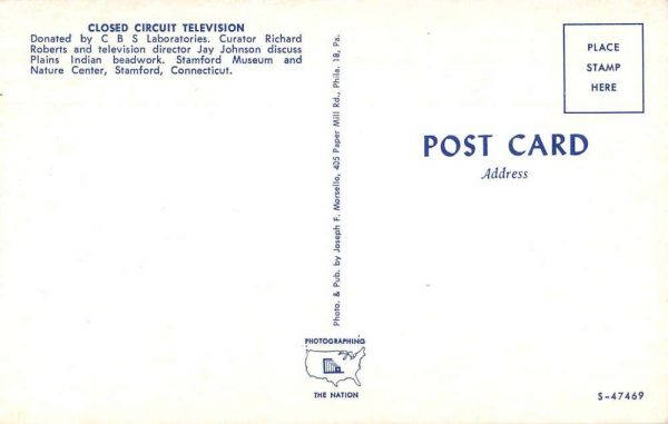Stamford Connecticut Closed Circuit Television Indian Beadwork PC JE359175 - Image 2