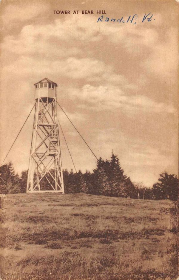 Randolf Vermont Tower at Bear Hill Scenic View Vintage Postcard JE359191