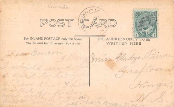 Berwick Canada Horse Drawn Sled Real Photo Vintage Postcard JE359261 - Image 2