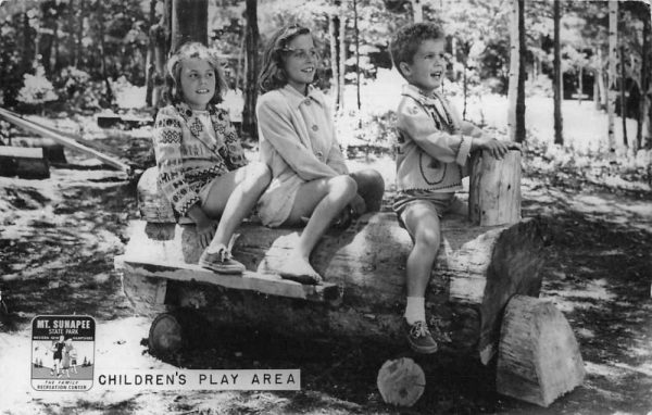 Mt Sunapee New Hampshire State Park Children's Play Area Real Photo PC JE359274